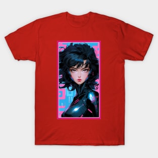 Anime Race Girl | Special Anime Artwork | Pink Red Black Blue Chibi Manga Anime Art T-Shirt